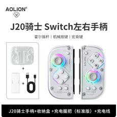 AOLION J20 騎士 Switch左右手柄, 1個, J20手柄+收納盒+充電握把