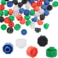 일회용 주사기 실험용 팁 캡 ITROLLE 100개 혼합 색상 의약품 구강용 루어 락 정지기 튜브용 실험실 용품 바늘 없음, 일회용 주사기 실험용 팁 캡 ITROLLE 100개 혼