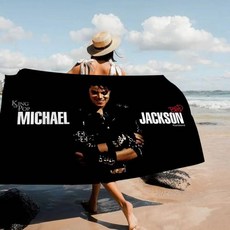 킹 팝 잭슨 비치 타월 소녀들 화려한 색상의 목욕 모래가 묻지 않는 요가 스파 짐 수영장