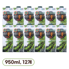 베지밀 검은콩 고칼슘(대용량) 두유, 950ml, 12개