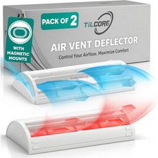 6방향 다방향 공기 흐름 에어벤트 디플렉터 - 10x4인치 2개 세트 난방 레지스터 커버 가정용 자석 통풍구 에어컨 벽용 히터 분배기 천장 덕트, 6방향 다방향 공기 흐름 에어벤트 디플렉터 - 10x4