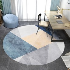 BRINCH 北歐風簡約花紋圓形地毯