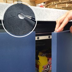 꿀이맘 EVA 원형 소음방지 패드 스티커 1cm 블랙 방음패드