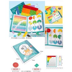 磁性分數學習書（白板筆書寫）分數款磁性書本 分數教學 兒童分數教具, 一本分數,確認好在下
