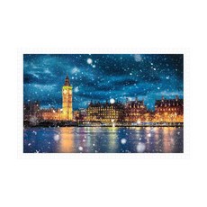 핀토(Pintoo) 프라제 지그소 퍼즐 1000피스 Evgeny Lushpin, 눈 덮인 밤의 템즈 강, 1개