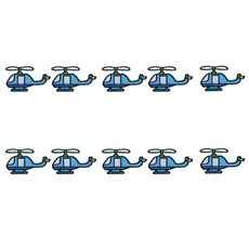 재킷 신발 가방 모자 백팩과 호환되는 10Pc 만화 차량 자수 어플리케, 헬리콥터