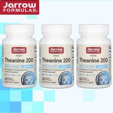 Jarrow 자로우 포뮬러스 테아닌 200mg 베지 캡슐 60정 L테아닌 3통