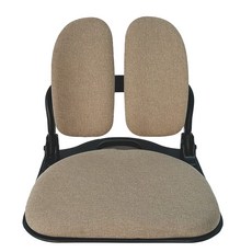 첼리스 트윈 접이식 휴대용 좌식의자 일식집 다다미방 허리 편한 바닥의자, 블랙+베이지