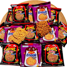 라면 과자 스낵 매운맛 스파이시 14g12p + 스모크바베큐 14g12p 라면 과자, 1박스, 336g