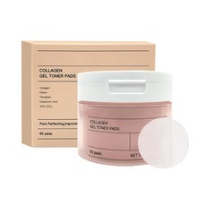 Cera-nol 膠原蛋白凝膠濕敷爽膚棉片, 1個, 粉色溼敷棉60片