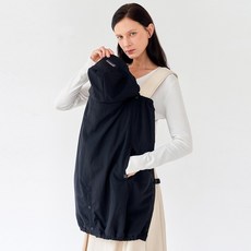 구스켓 아기띠 바람막이 워머, 블랙