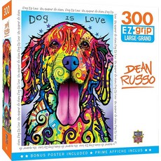 해외 MasterPieces 딘 루소 300 퍼즐 컬렉션 - 강아지 사랑 피스 직소 45.7 x 61 cm 미국매장정품+ 1730843, .0001.Dog Is Love.