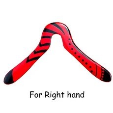 레드 수제 나무 부메랑 스포츠 던지기 및 잡기 플라잉 디스크 야외 게임 잔디 장난감 신제품, 01 right hand version, 1개