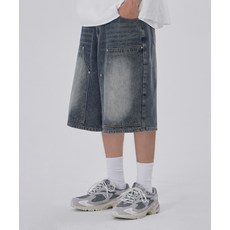 매장정품 굿라이프웍스 GLW 버뮤다 워크웨어 카펜터 데님 팬츠 쇼츠 워시드 블루 GP29DB 182381