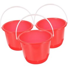 세차 버킷 편안한 손잡이가 있는 다용도 빨간색 플라스틱 양동이 3개와 청소용 세차용 유틸리티 그리고 정원 가꾸기를 위한