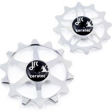 JRC Components 세라믹 풀리 휠 자전거 MTB 뒷변속기 14T 12T 골드, 은색