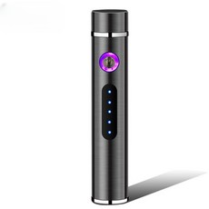 새론지 충전 고급 전기 라이터, 블랙, 1개