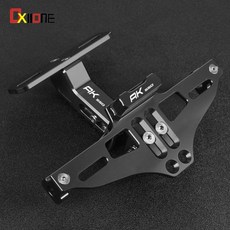 오토바이 후면 번호판 테일 프레임 홀더 브래킷 방향 지시등, 5. black with logo