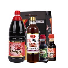 [류맛간장]홍일식품 선물세트 홍게맛장소스 홍일백간장 다시마맛장, 1세트, 3100ml