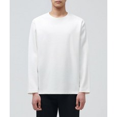MUSINSA STANDARD 폰테 크루 넥 긴소매 티셔츠 [오프 화이트] 202055