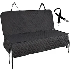 강아지 자동차 시트 커버 애완동물 여행용 방수 미끄럼 보호대 뒷좌석 용품, 02 검정색