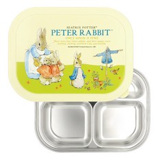 피터래빗 밀폐형 식판도시락, 아이보리, 뚜껑 + 식판, 1개