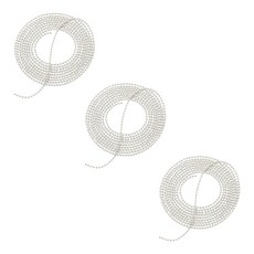 아리코 네일아트 볼줄 체인 파츠 1mm x 90cm, 실버, 3개