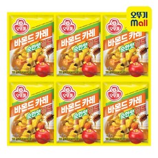 오뚜기 바몬드카레골드 순한맛, 100g, 6개