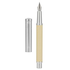 Hongdian 실버 자작나무 숲 알루미늄 만년필 미디엄 펜촉 금속 박스 필기 펜 세트 1개 (1팩) 302140, 미디엄 포인트