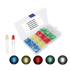 전기관련실험 과학수업 5mm 5색 LED 세트 꾸미기놀이 만들기놀이 만들기수업, 1세트