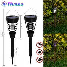 Tivona 실외태양광 블루라이트포충기 휴대용 무선 설치 모기 퇴치기, QQ-12