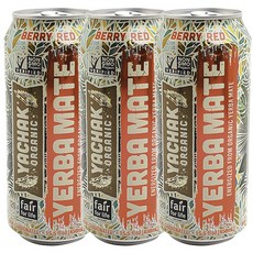 야차크 예르바 메이트 베리 레드, 3개, 458ml