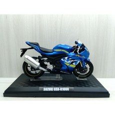 宅米吉 1:12 鈴木 SUZUKI GSX R1000 藍色模型車 - 全新盒裝現貨 收藏擺飾禮物, 1個