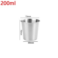 스테인레스 스틸 금속 컵 맥주 컵 화이트 와인 글라스 커피 롤러 야외 여행 캠핑 물컵 주방 마시는 커피, 05 Silver 200ml, 01 As picture, 1개