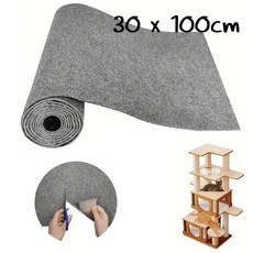 잘라쓰는 부착형 스크래쳐 붙이는 고양이 스크래쳐, 1개, 다크그레이