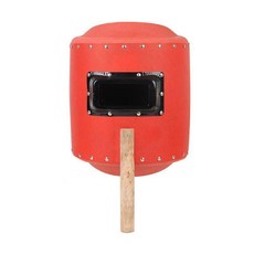 新品 手持式電焊面罩加厚加硬防水紅鋼紙加厚鐵框焊接防護面罩 副廠商品, 1個, 加硬紅鋼紙手持面罩