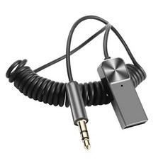 블루투스 오디오 리시버 스테레오 동글 USB 5MM 자동차 AUX 옥스 생성기 무선 어댑터 핸즈프리 BT 전송, Black, 1개
