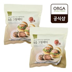 올가 한우와 국산 돼지고기로 만든 그릴패티 (400g X 2), 2개, 400g