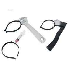 모조리마트 할로윈 머리띠 호러 분장 코스프레 파티 소품 할로윈머리띠, 주사기