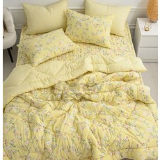 앤서룸 플라워 옐로우 모달 이불 사계절이불
