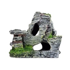 Charmoon 수족관 수족관 오브제 이와야마 은신처 쉼터 진짜 수지 장식 입상 유형 1, 1개