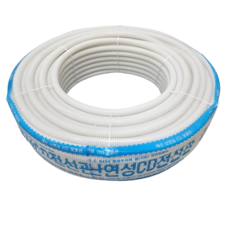 난연성 CD전선관 CD관 합성수지제 전선보호관 주름관 백색 16mm 100M, 난연 백색(100M), 16mm(외경 21mm)