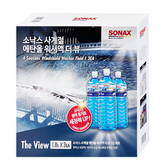 소낙스 더 뷰 에탄올 워셔액, 1.8L, 3개