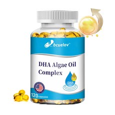 DHA 해조유 콤플렉스 캡슐 - 어린이와 청소년을 위한 - 기억력 주의력 집중력 향상, 1개, 60회분