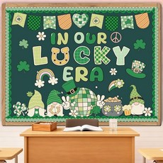 2 Aposwow 여성 역사의 달 장식 - 게시판 장식 영감을 주는 영향력 있는 교실 여성의 날 종이 컷아웃 세트 학교 사무실 벽용, 성 패트릭의 날 게시판 장식 Aposwow 토끼풀 클로