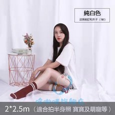 巨匠名品 攝影背景架套組 便攜快收 直播拍照支架, 1個, 加購 2.5*2M 純白色【不含支架】