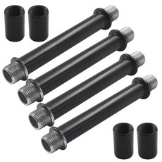 피투야르 4개 80mm/3.15인치 스트레이트 파이프 램프 스템 키트 커넥터가 있는 M10 더블 엔드 연장봉 검은색 막대 하드웨어 조명 기구 부품 교체, 50mm/1.97"