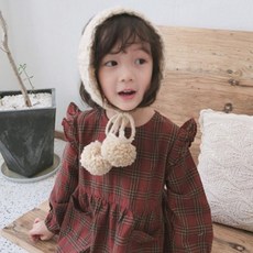 가로 니트 방울 귀도리 아동용 니트귀마개 털실귀마개 귀마개 겨울
