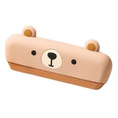 老羊樂器店 可愛動物造型口琴 16孔 C調 奧福樂器 鱷魚 兔子 小熊 兒童禮物, 1個, 小熊款