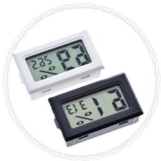 셀링온 미니 디지털 온습도계 온도계 탁상용 실내 반려동물 변온동물 사육장 케이지 초소형, 1개, 블랙